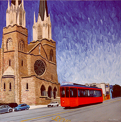 "Streetcar on Church" 54"X54"
